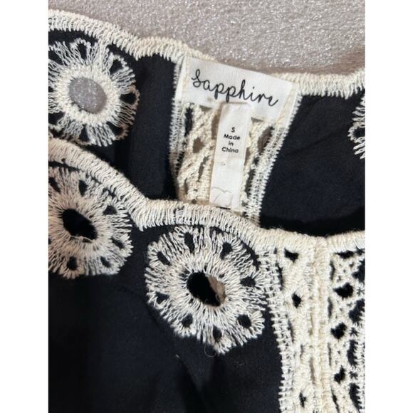 New. Sapphire Boho Lace Ladies Oversized Top. Detailed Lace. Holiday Size Small - Picture 6 of 8